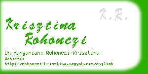 krisztina rohonczi business card